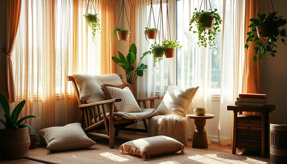 cozy boho reading retreat