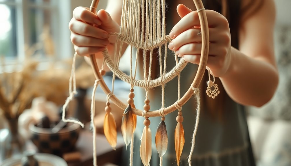 create personalized boho dreamcatcher