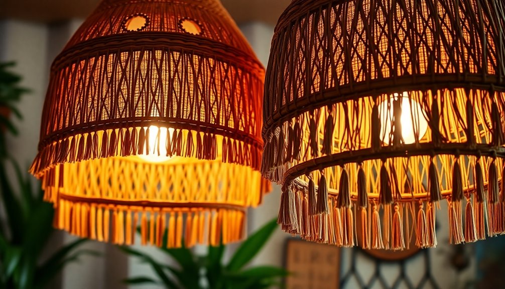 diy boho lampshade craft