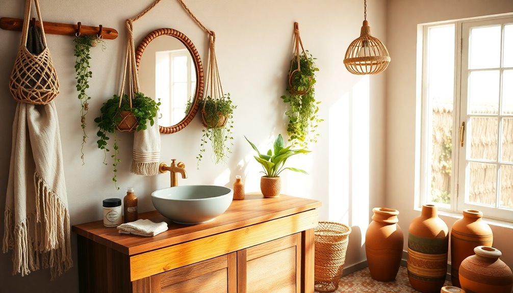 eclectic boho bathroom decor