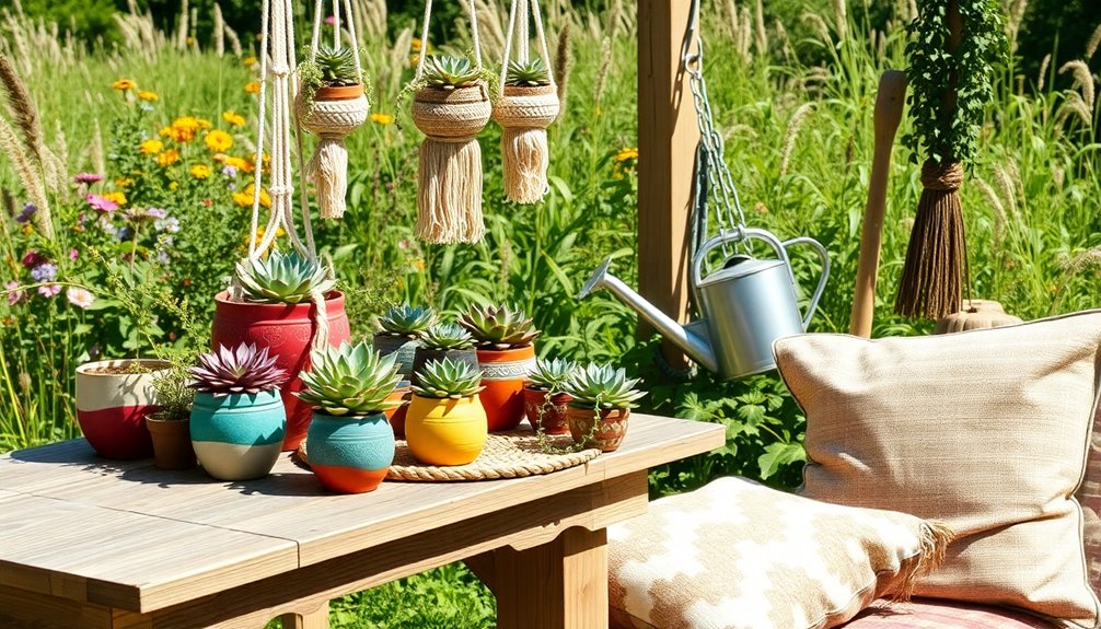 eclectic low maintenance boho garden