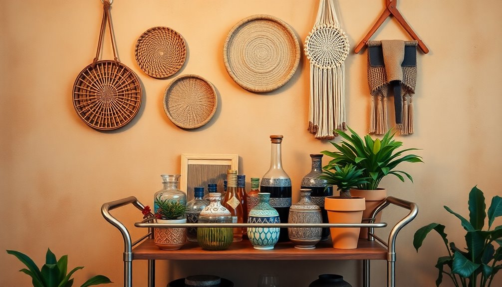 eclectic natural layered decor