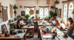 join boho art workshops