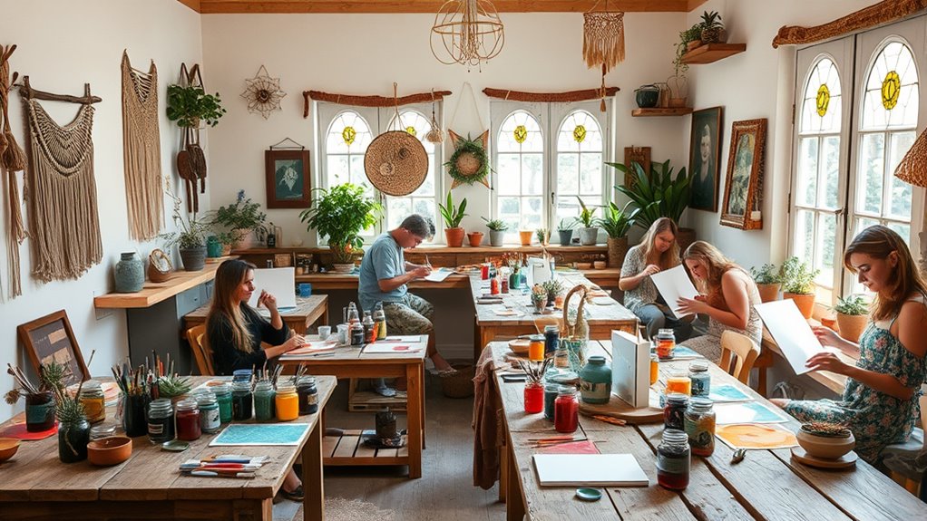 join boho art workshops