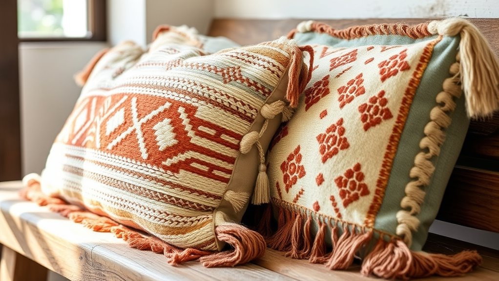 making boho decor pillows