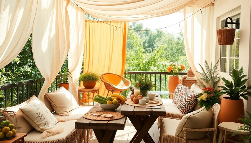 relaxed boho brunch setting