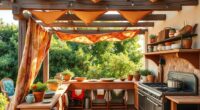 rustic boho outdoor kitchen
