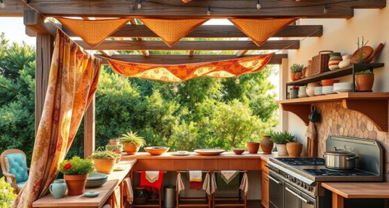 rustic boho outdoor kitchen