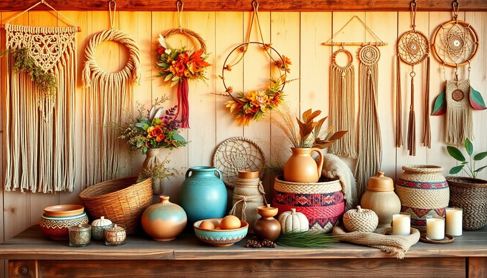 seasonal boho textured decor