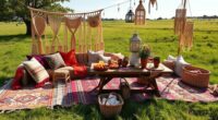 stylish boho outdoor dining