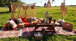 stylish boho outdoor dining