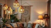 stylish boho room lighting