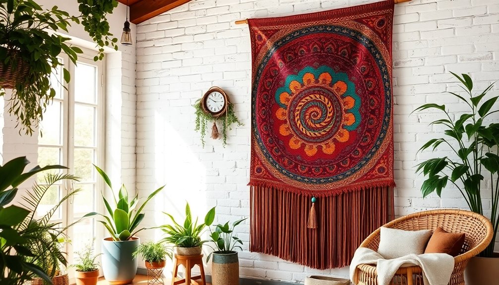 tapestries add vibrant warmth