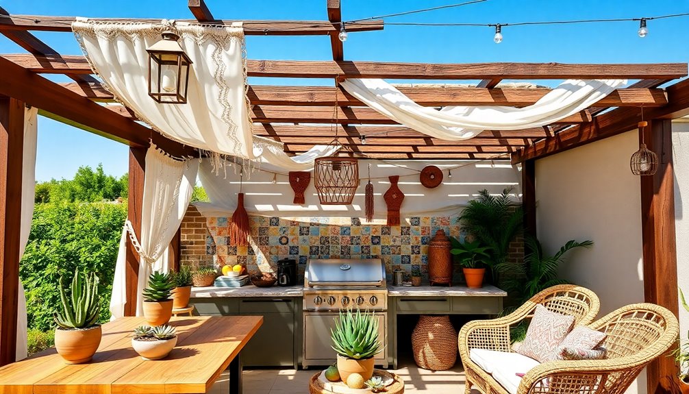 vibrant eclectic boho outdoor