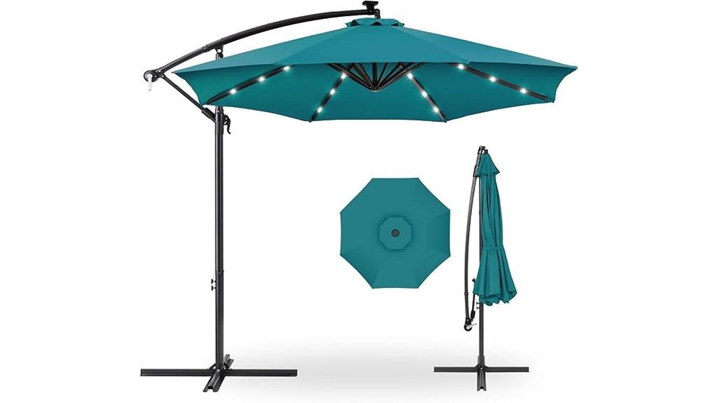 10ft solar led umbrella