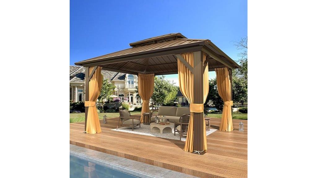 10x12 aluminum steel gazebo