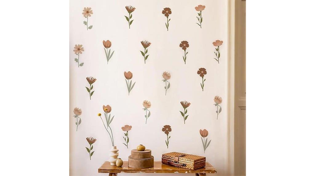 12 sheets flower wall decor