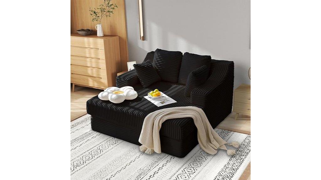 55 inch plush sofa bed