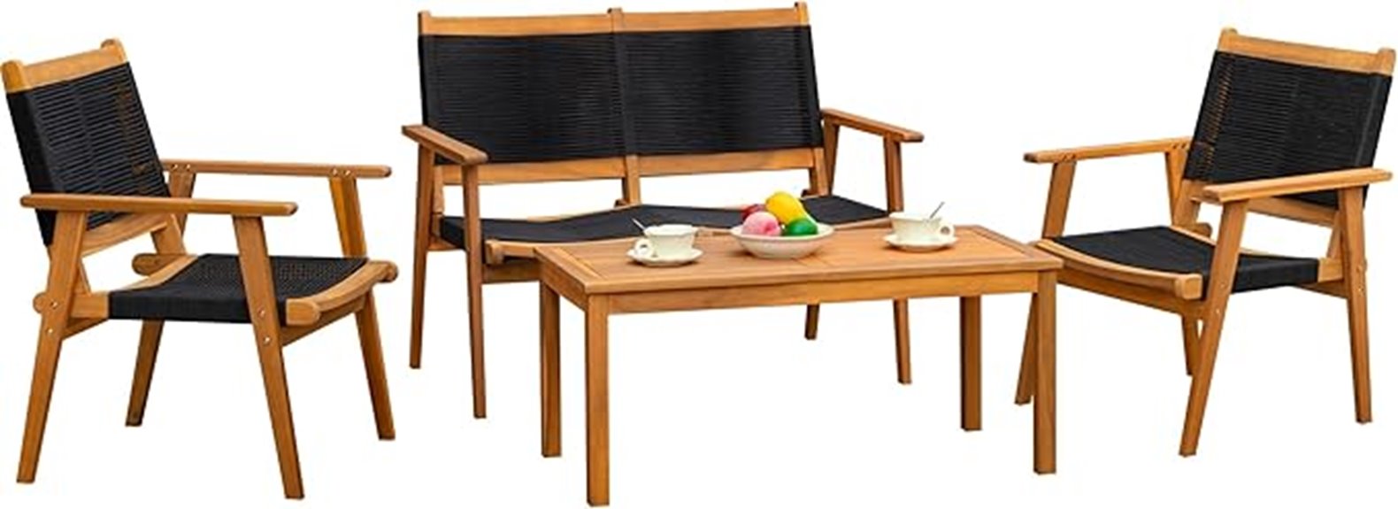 acacia wood patio set