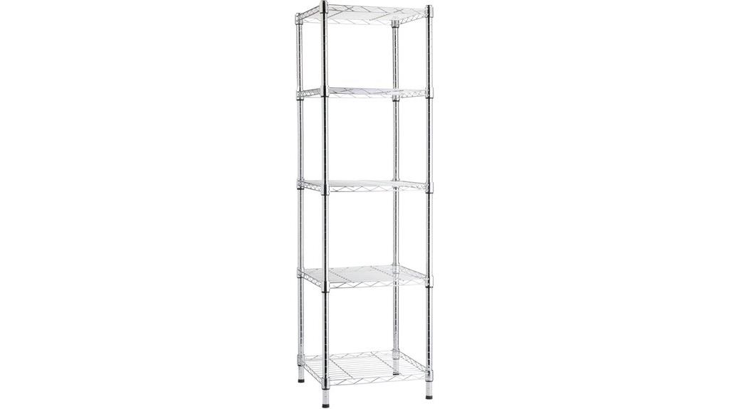 adjustable 5 shelf storage