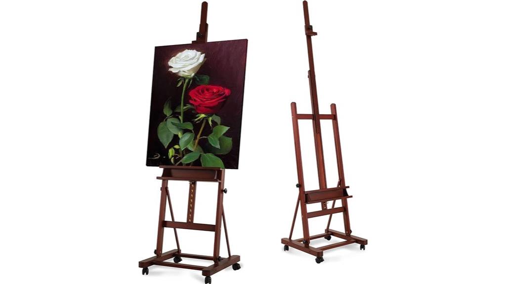 adjustable artist easel with storage