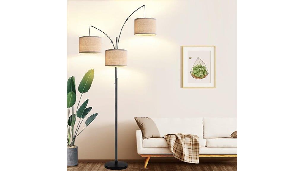 adjustable beige shade lamp