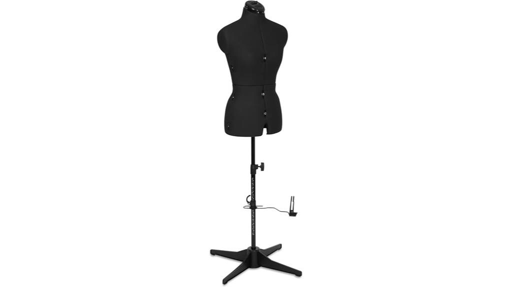 adjustable black dress form