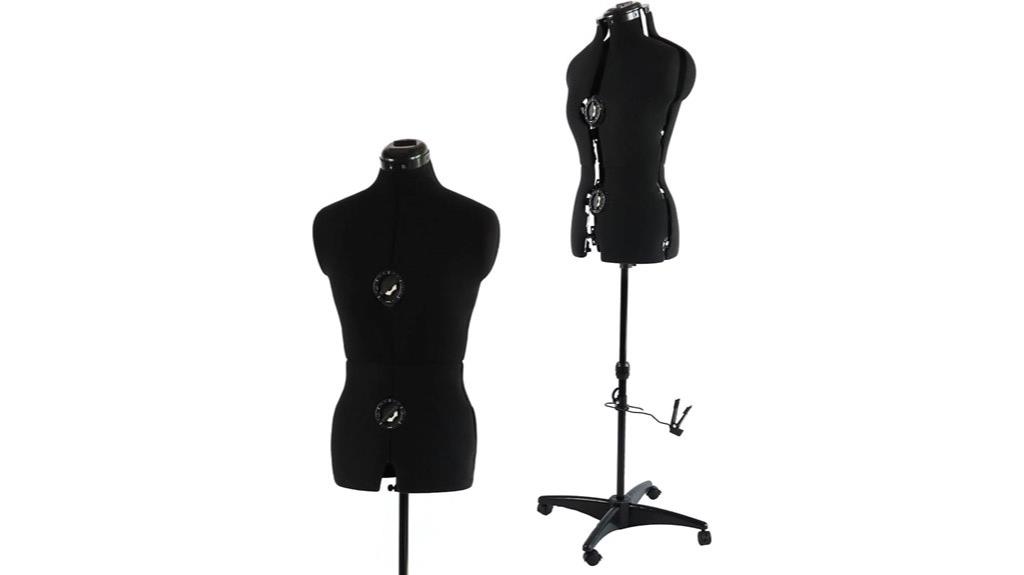 adjustable black mannequin dress