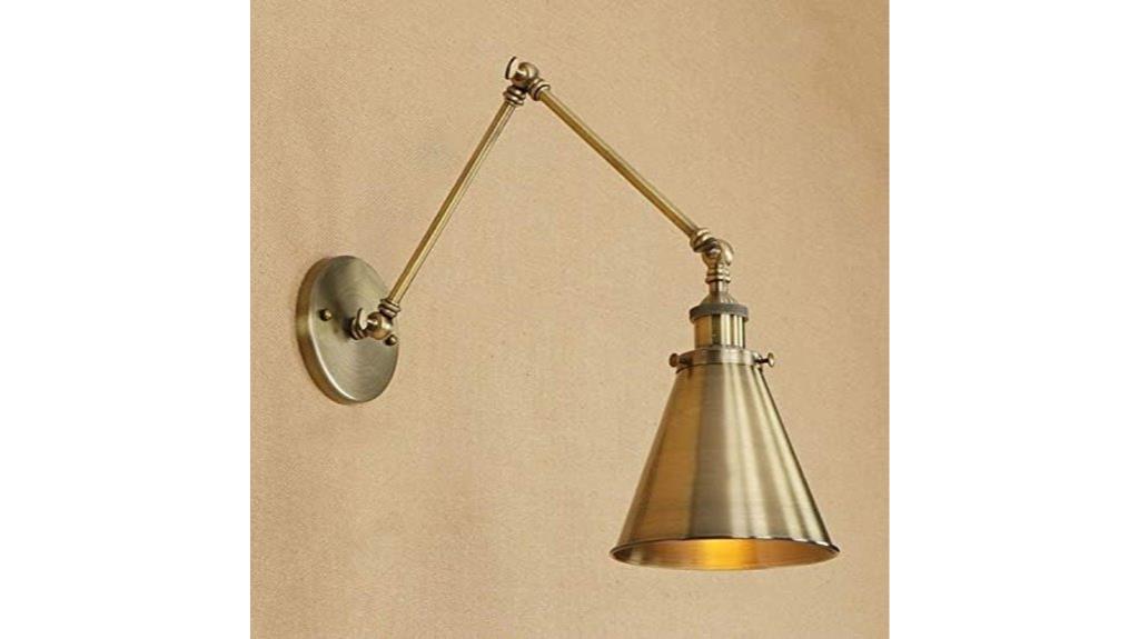 adjustable brass wall sconce