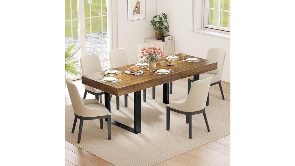 adjustable brown dining table