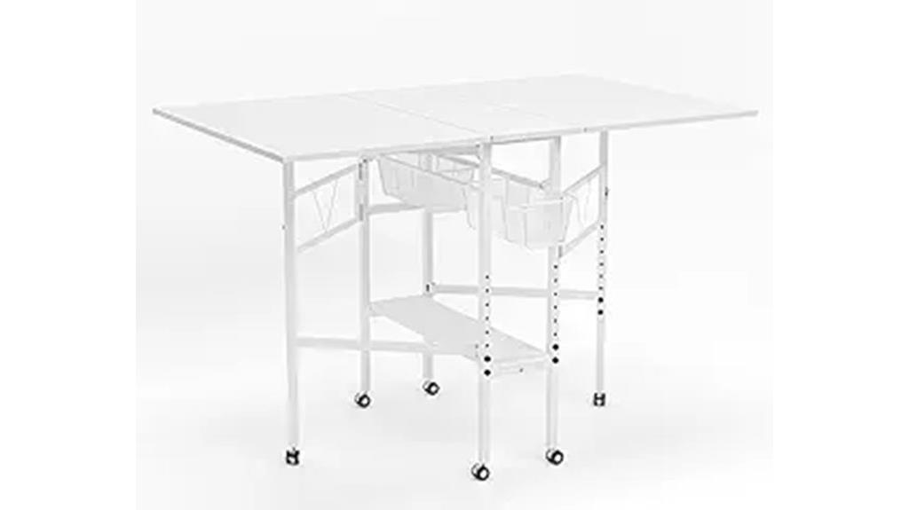 adjustable craft table with storage