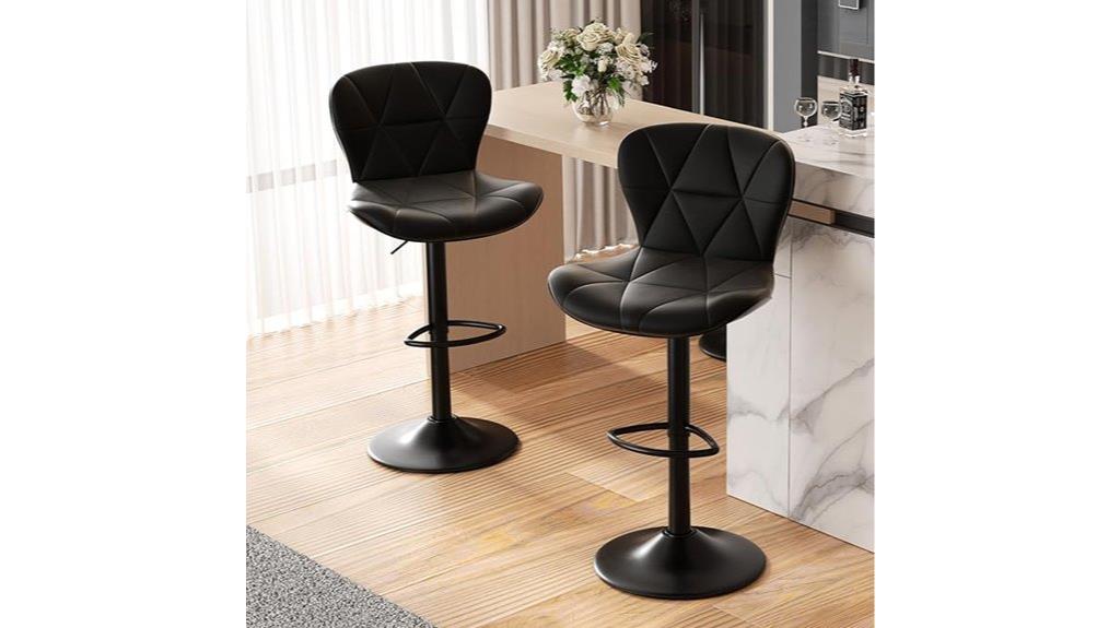 adjustable faux leather stools