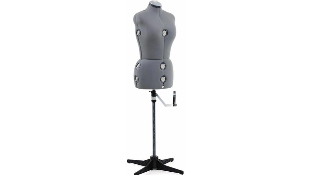 adjustable gray dress form