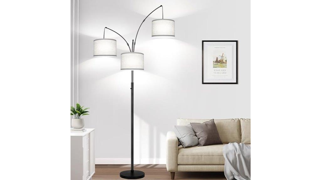adjustable gray linen lighting