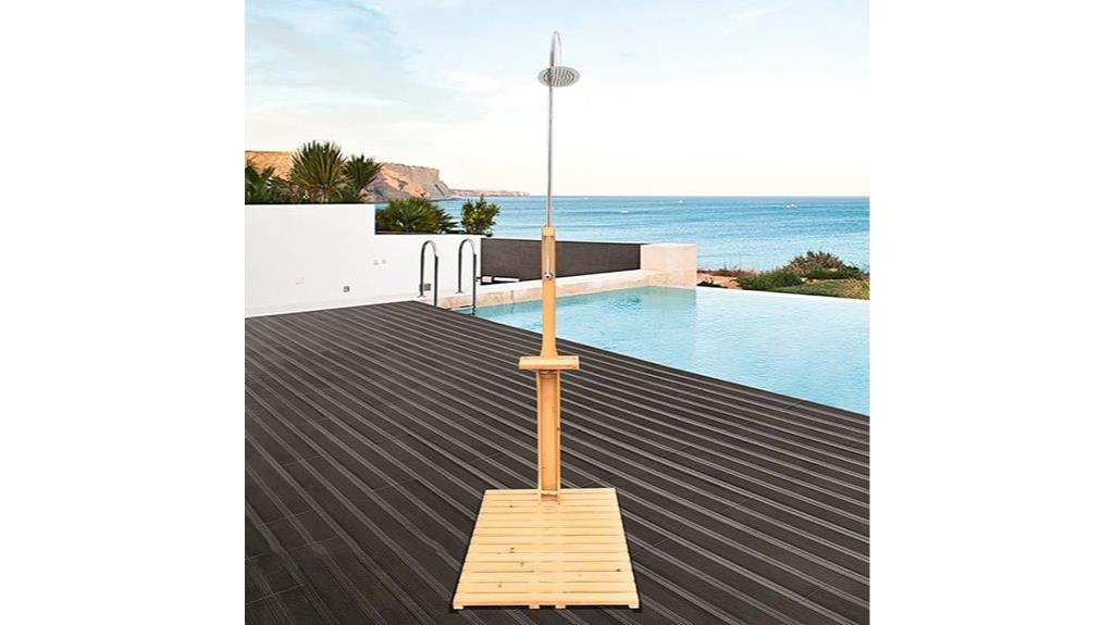 adjustable outdoor pool shower