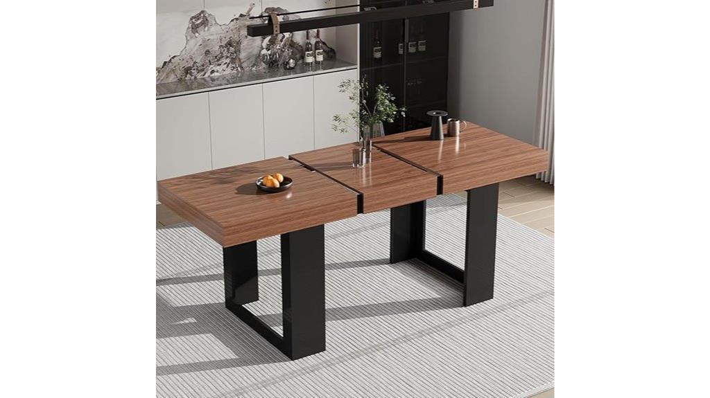 adjustable rectangular dining table