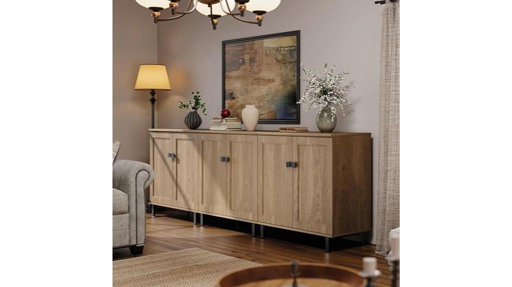 adjustable shelves buffet cabinet