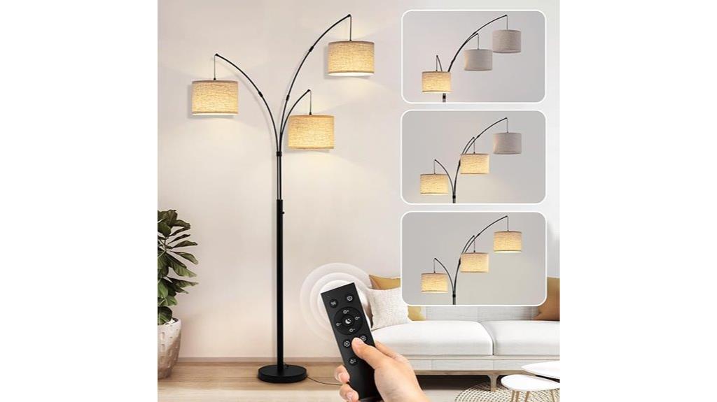 adjustable tall arc lamp