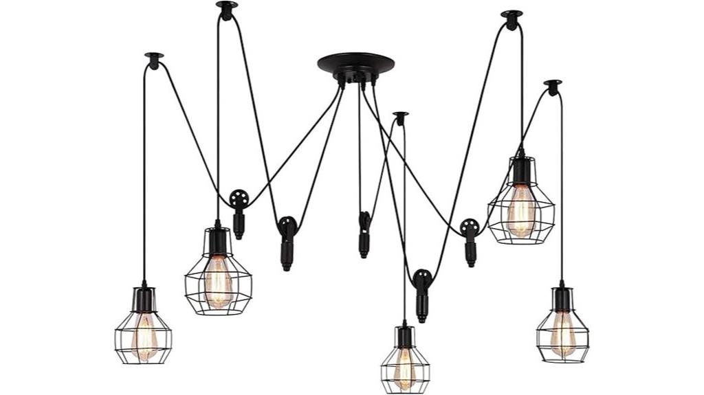 adjustable vintage pendant light