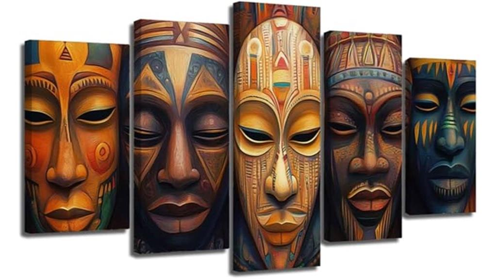 african mask wall art