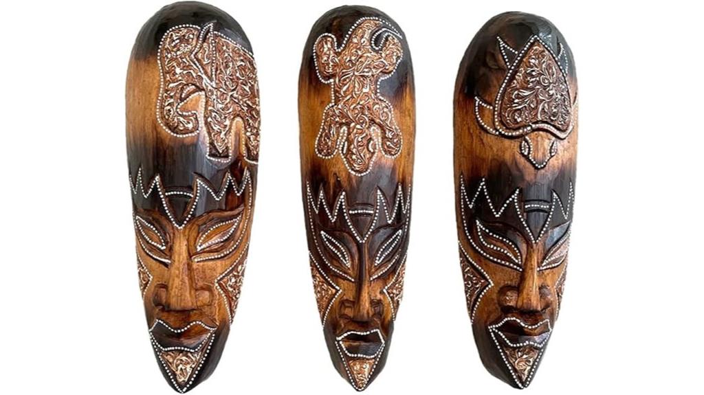 african wooden wall masks