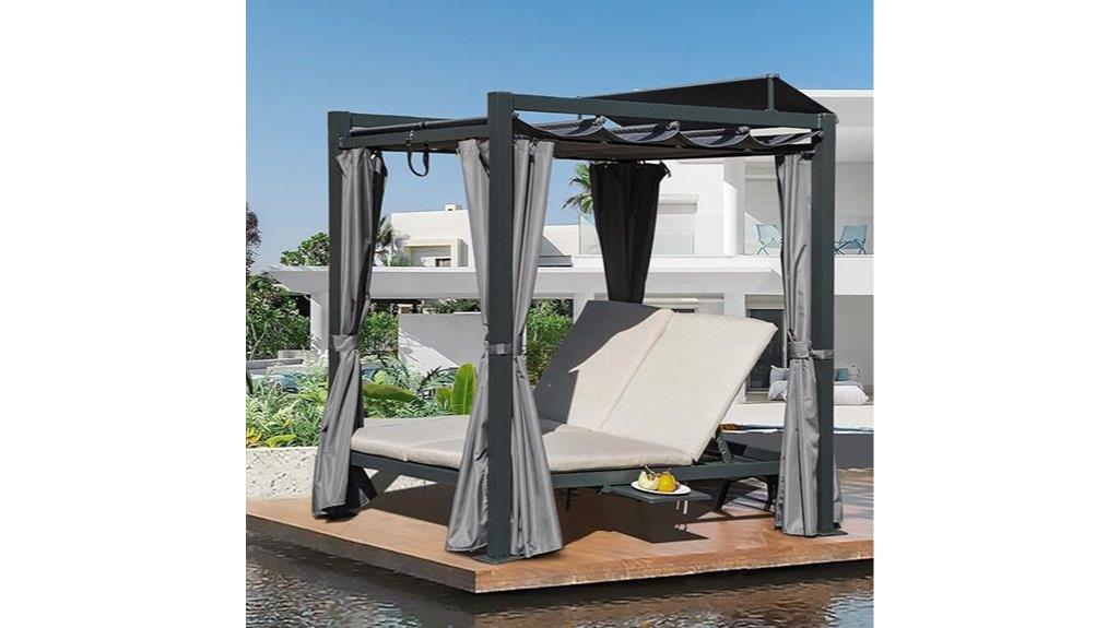 aluminum patio daybed set
