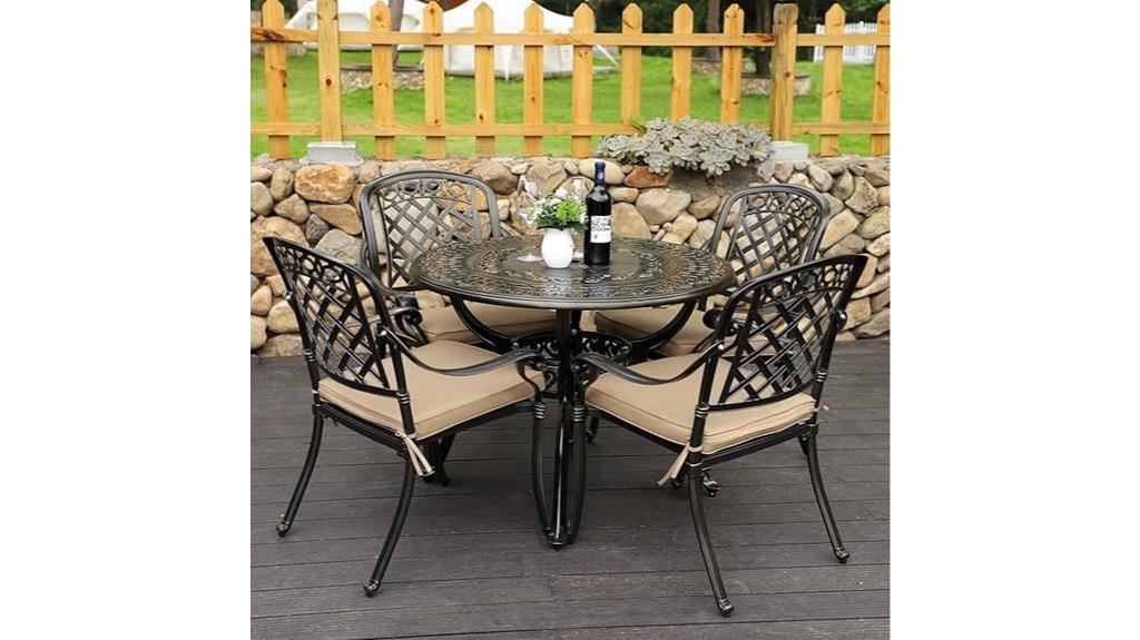 aluminum patio dining set