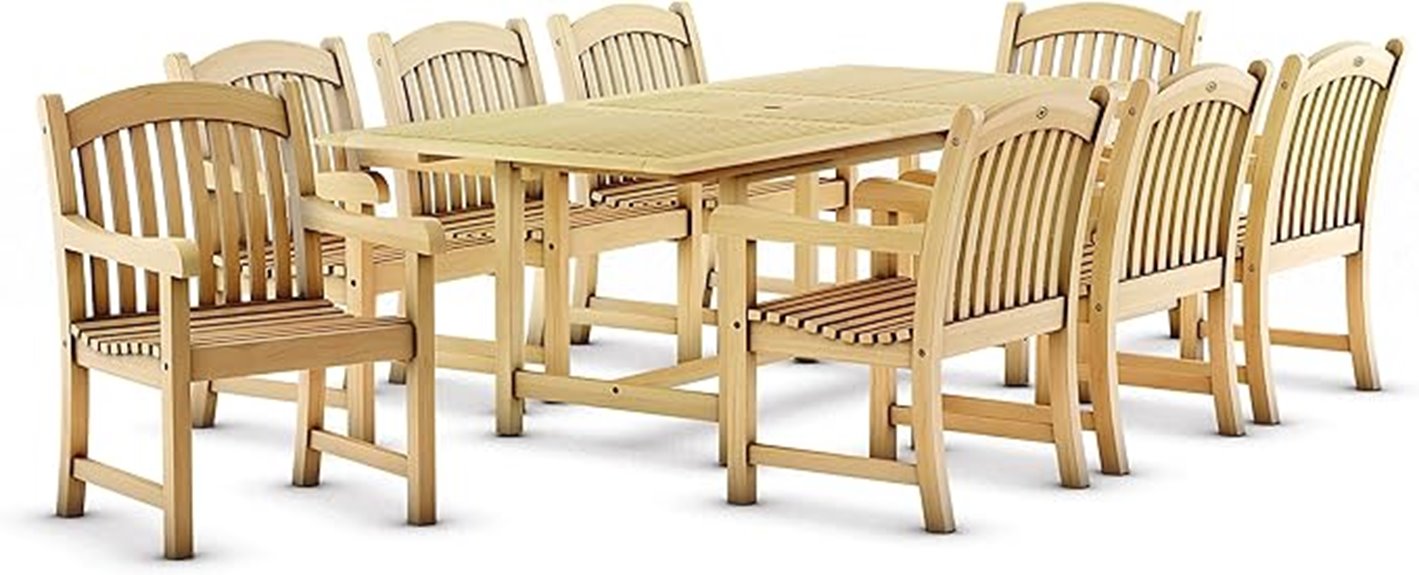 amazonia newcastle 9 piece dining