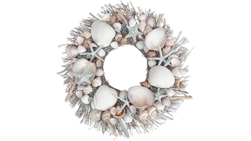 andaluca coastal seashell wreath