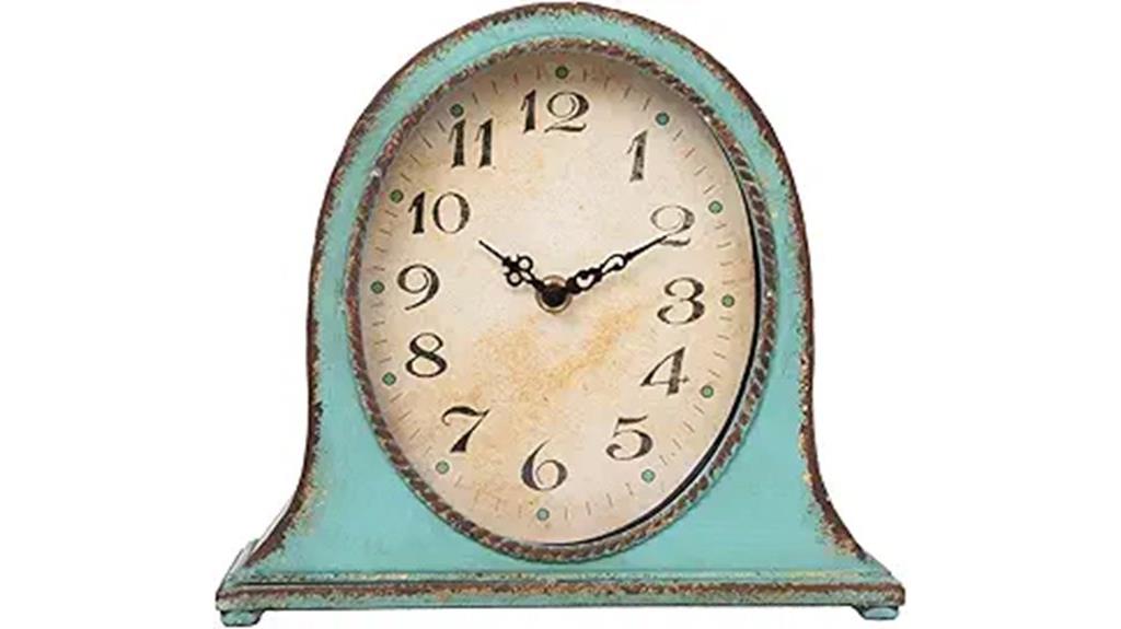 aqua finish metal mantel