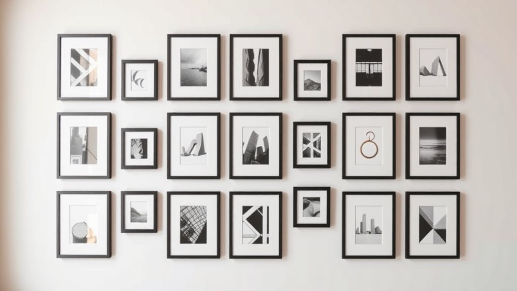 arrange art with grid patterns