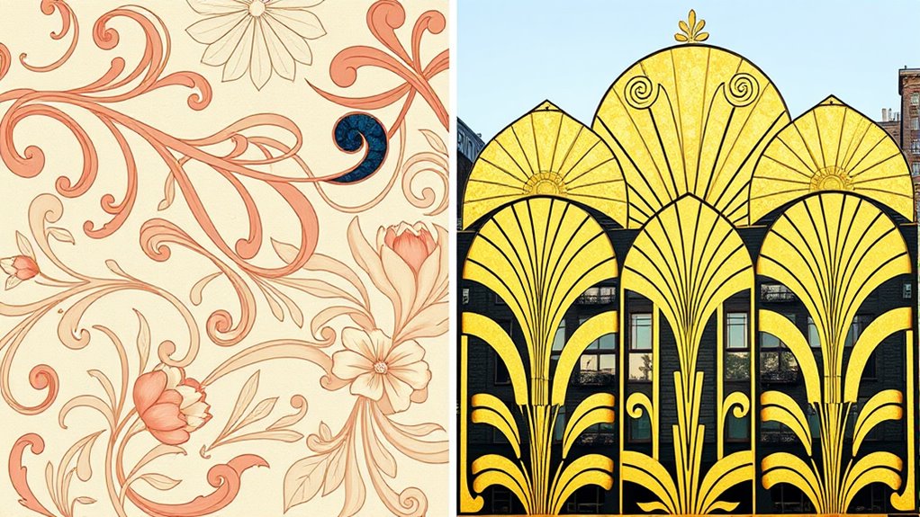 art nouveau versus art deco