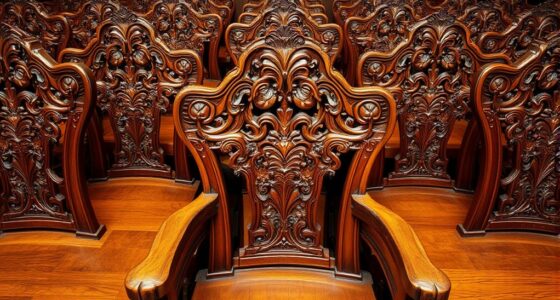 artistic handcrafted wooden chairs
