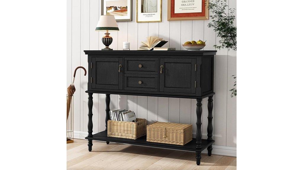 artpower console with drawers